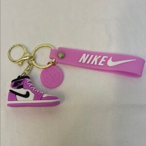 Nike Purple Pink Keychain with Sneaker Charm NWOT